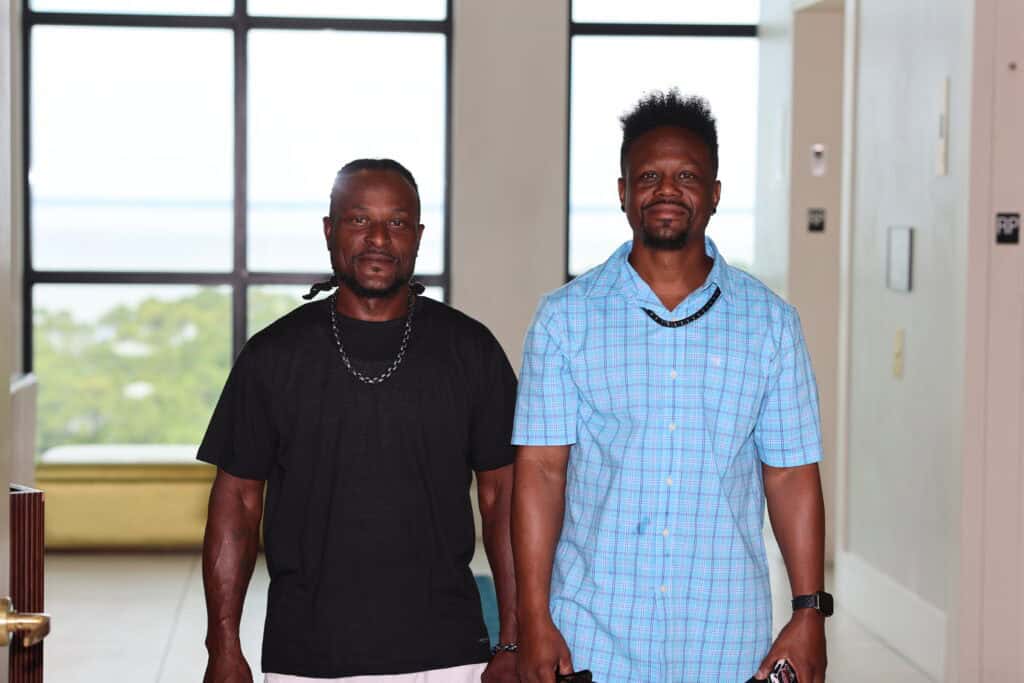Kelvin Owens & Lamar Jackson at the 13th Annual Tequila and Taco Fest in Miramar Beach, Florida.