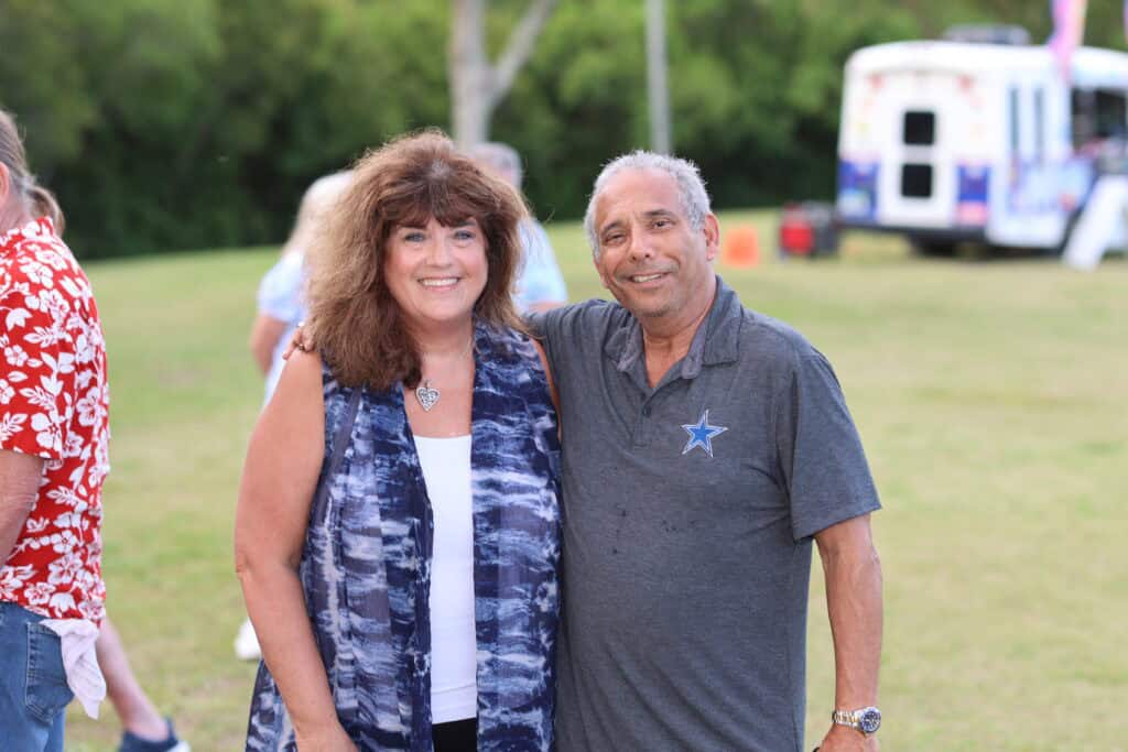 Donna & Paul Montalvo at the 2026 Concerts in the Village Featuring Boogie Wonder Band in Destin, Florida.