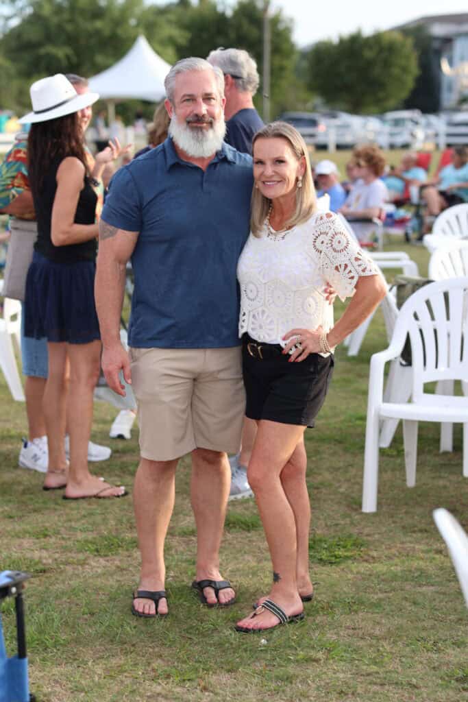 Matt & Jacqui Luberto at the 2026 Concerts in the Village Featuring Boogie Wonder Band in Destin, Florida.
