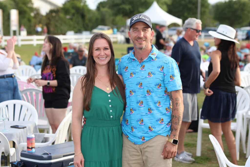 Megan & Pat Stephens at the 2026 Concerts in the Village Featuring Boogie Wonder Band in Destin, Florida.
