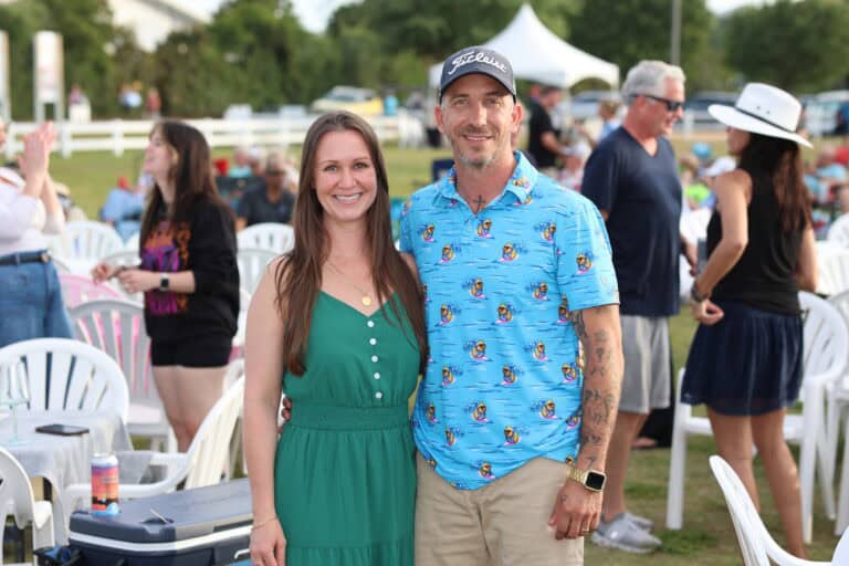 Megan & Pat Stephens at the 2026 Concerts in the Village Featuring Boogie Wonder Band in Destin, Florida.