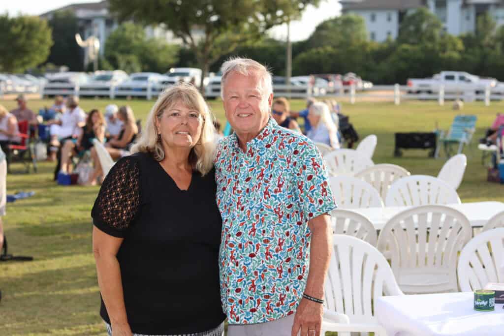 Renee & David Howell at the 2026 Concerts in the Village Featuring Boogie Wonder Band in Destin, Florida.
