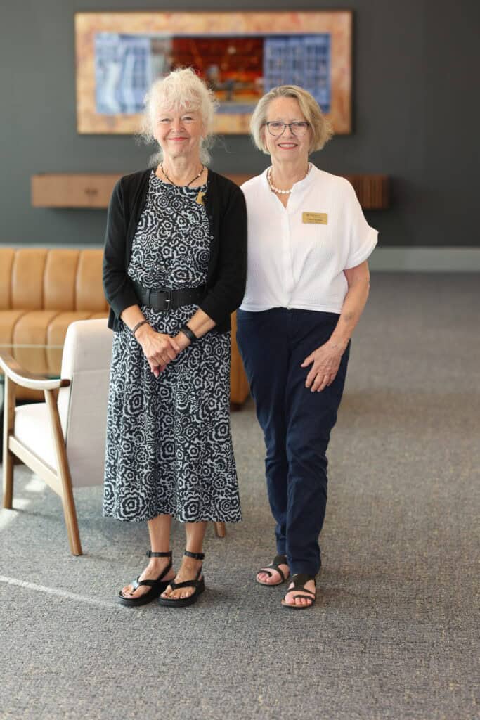 Belinda Muir & Carol Merkle at the Impact100 of Northwest Florida 2026 Member and Grant Number Reveal in Fort Walton Beach, Florida.