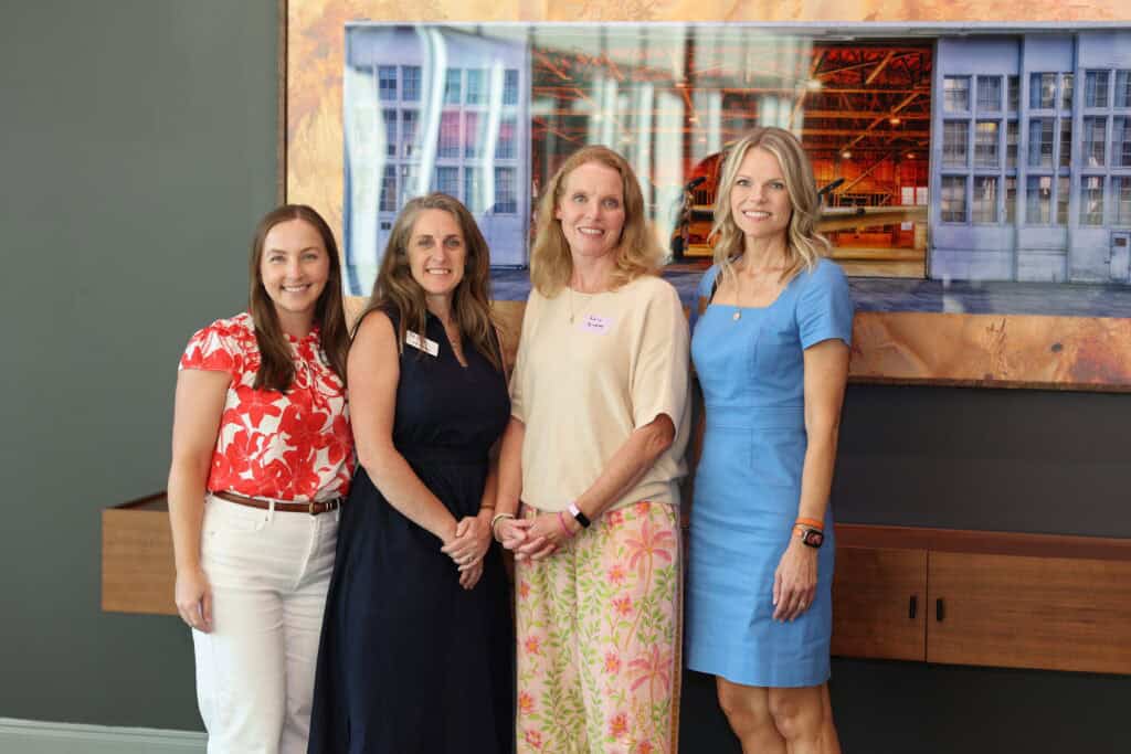Lindsey Blackburn, Emily Gregory, Kelly Binkley & Jami Searle at the Impact100 of Northwest Florida 2026 Member and Grant Number Reveal in Fort Walton Beach, Florida.