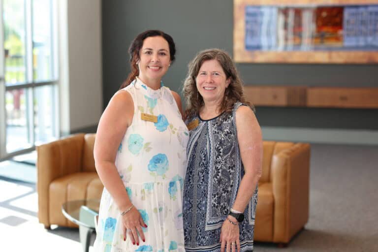 Mary Tinsley & Diane Fraser at the Impact100 of Northwest Florida 2026 Member and Grant Number Reveal in Fort Walton Beach, Florida.