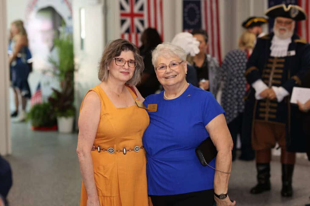 Donna Gross & Barbara Ouellette at the 2026 Okaloosa County 250th Birthday of America Gala & Drone Show in Fort Walton Beach, FL.