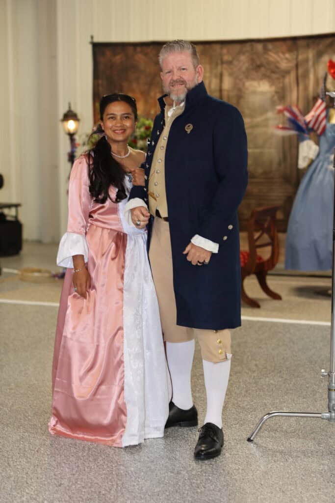 Dorothy & Larry Burns at the 2026 Okaloosa County 250th Birthday of America Gala & Drone Show in Fort Walton Beach, FL.