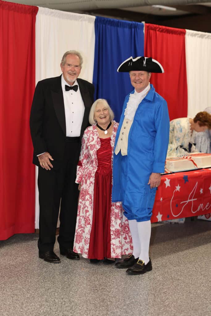 William & Sherry Ray, Daniel Henkel at the 2026 Okaloosa County 250th Birthday of America Gala & Drone Show in Fort Walton Beach, FL.