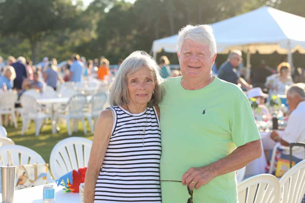 Anne & Sandy Toone at the 2026 Concerts in the Village Featuring A1A - The Official Jimmy Buffet Tribute Band in Destin, FL.