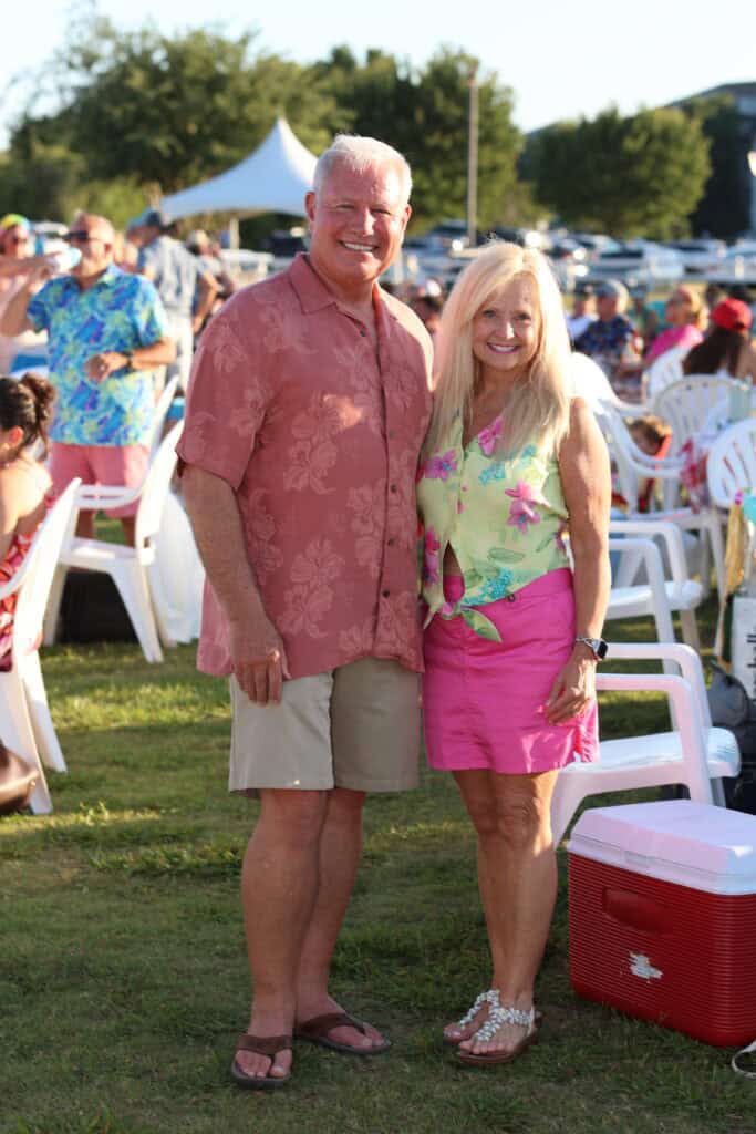 Clark Turnipseed & Tammy Turner at the 2026 Concerts in the Village Featuring A1A - The Official Jimmy Buffet Tribute Band in Destin, FL.