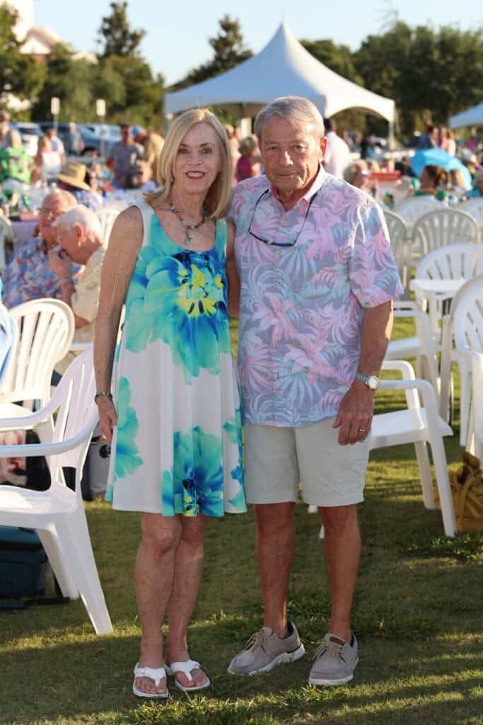 Velda & Gregg Dougherty at the 2026 Concerts in the Village Featuring A1A - The Official Jimmy Buffet Tribute Band in Destin, FL.