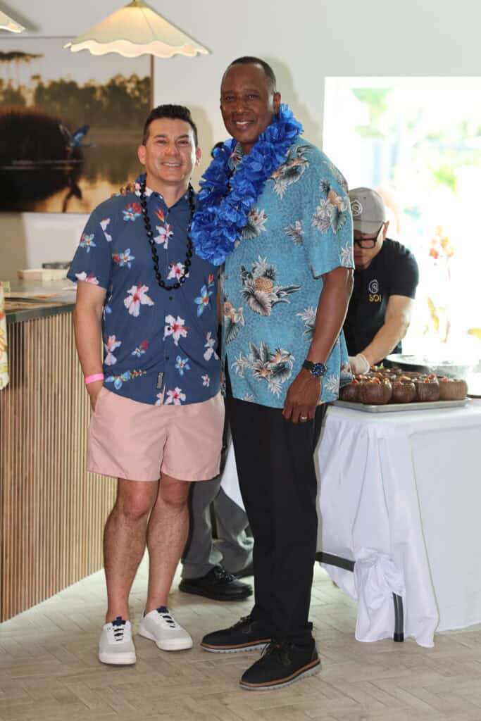 Brian Squire & Bernard Johnson at the 2026 Love the Locals Luau in Destin, FL.
